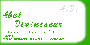 abel diminescur business card